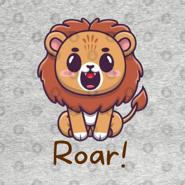 Kawaii Baby Lion by LionKingShirts